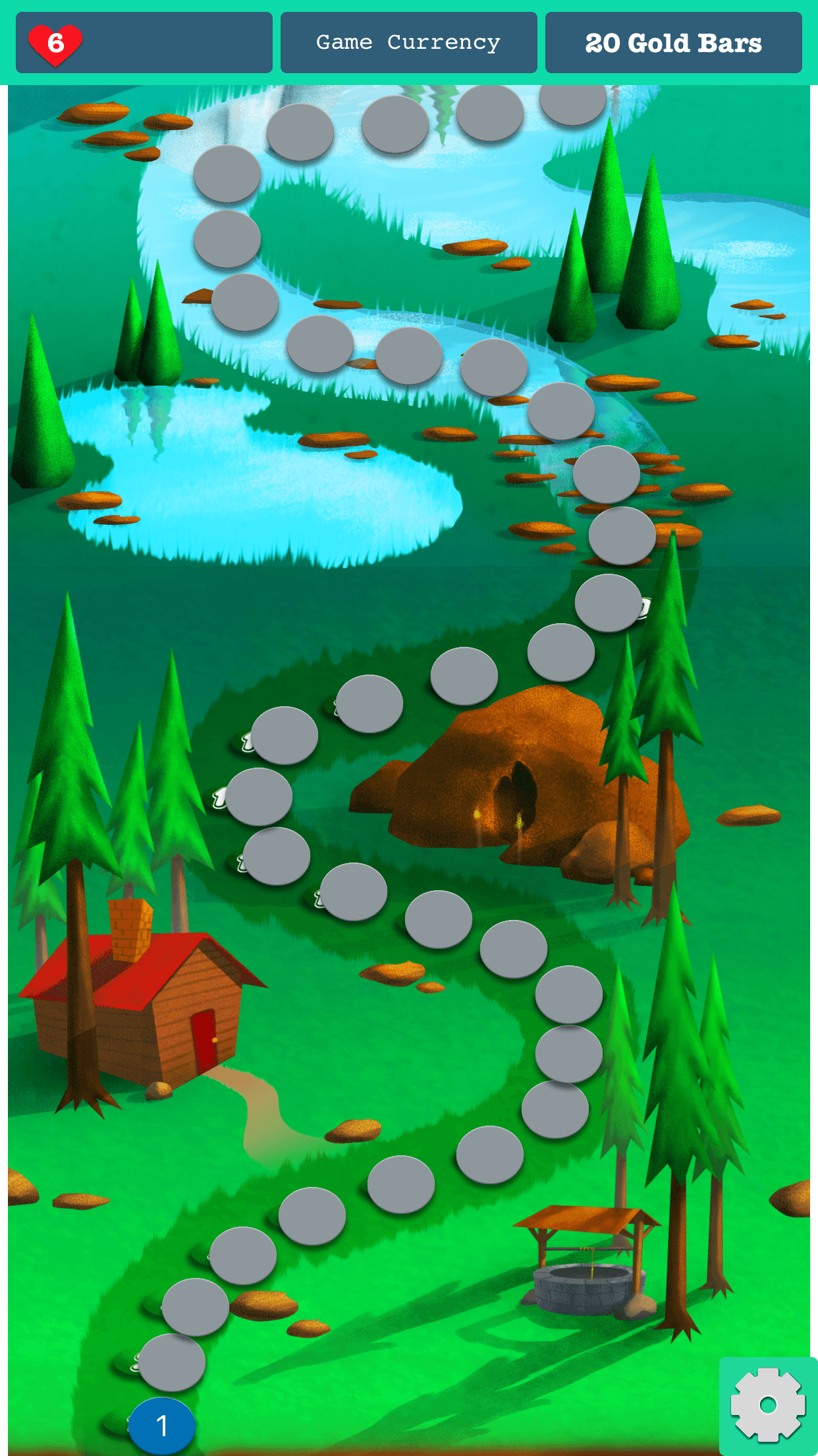 All Mines puzzle gameplay with colorful matching blocks